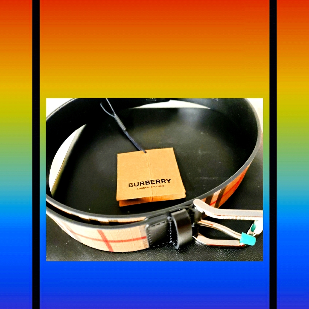 Burberry Vintage Check Leather Clark 40/100 Belt